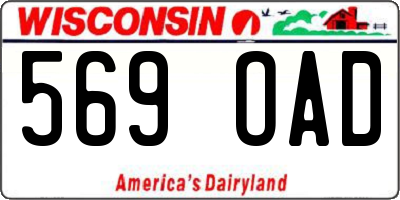WI license plate 569OAD