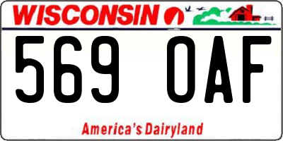 WI license plate 569OAF