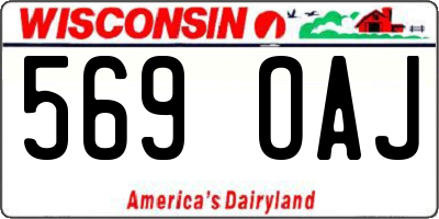 WI license plate 569OAJ
