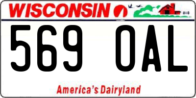 WI license plate 569OAL