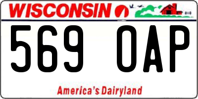 WI license plate 569OAP