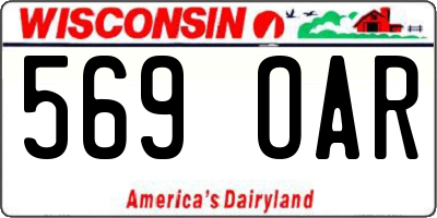 WI license plate 569OAR