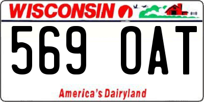 WI license plate 569OAT