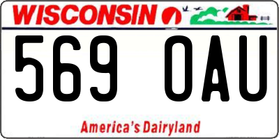 WI license plate 569OAU