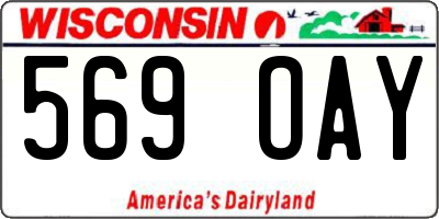 WI license plate 569OAY
