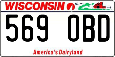 WI license plate 569OBD