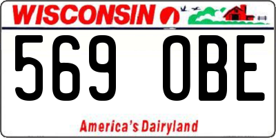 WI license plate 569OBE