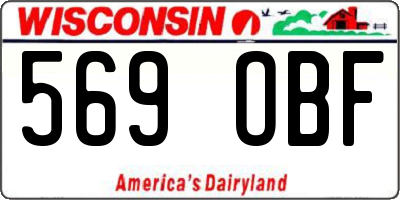 WI license plate 569OBF