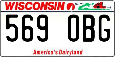 WI license plate 569OBG