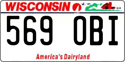 WI license plate 569OBI