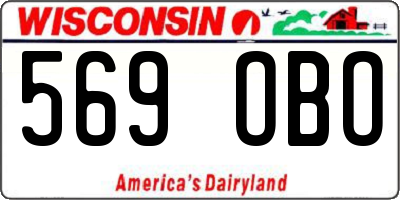 WI license plate 569OBO