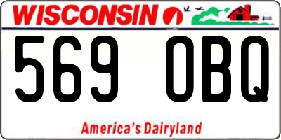 WI license plate 569OBQ