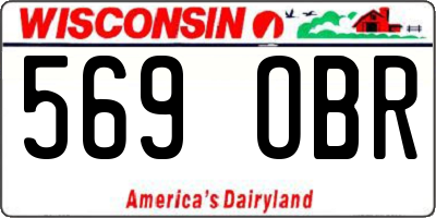 WI license plate 569OBR