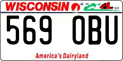 WI license plate 569OBU