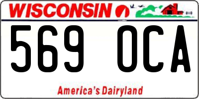 WI license plate 569OCA
