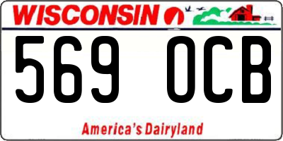 WI license plate 569OCB