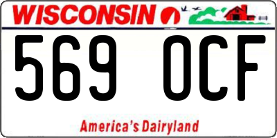 WI license plate 569OCF