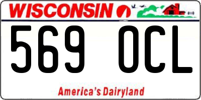 WI license plate 569OCL