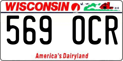 WI license plate 569OCR