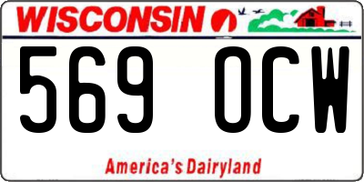 WI license plate 569OCW