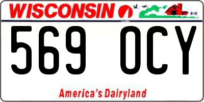 WI license plate 569OCY