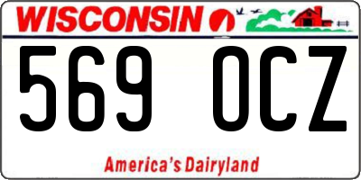 WI license plate 569OCZ
