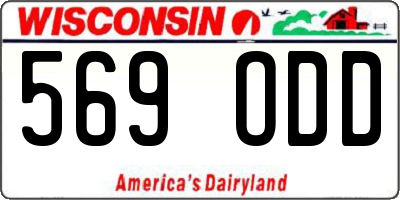 WI license plate 569ODD