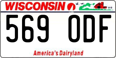 WI license plate 569ODF