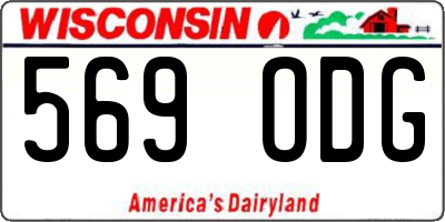 WI license plate 569ODG
