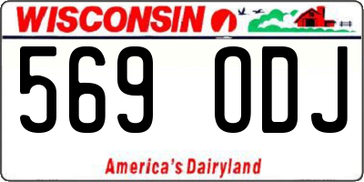WI license plate 569ODJ