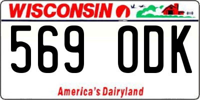 WI license plate 569ODK