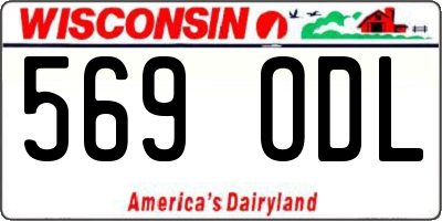 WI license plate 569ODL