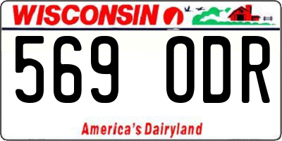 WI license plate 569ODR