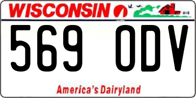 WI license plate 569ODV