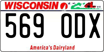 WI license plate 569ODX
