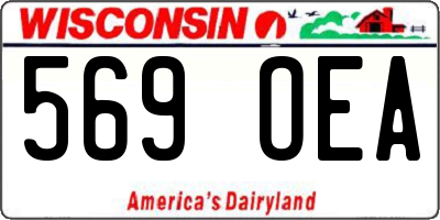 WI license plate 569OEA