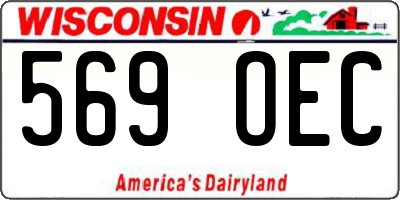WI license plate 569OEC