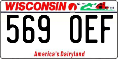 WI license plate 569OEF