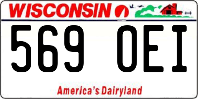 WI license plate 569OEI