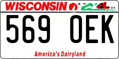 WI license plate 569OEK