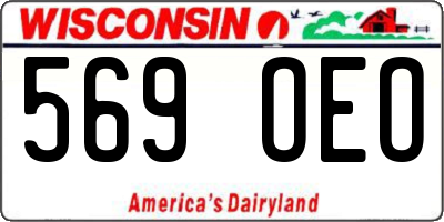 WI license plate 569OEO
