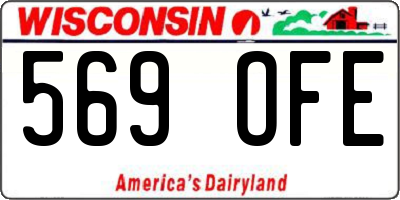 WI license plate 569OFE