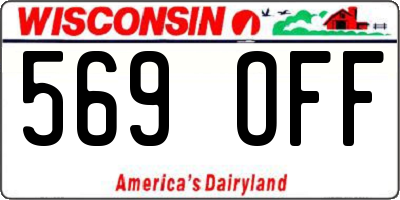 WI license plate 569OFF