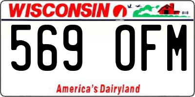 WI license plate 569OFM