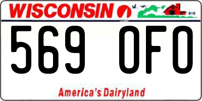 WI license plate 569OFO
