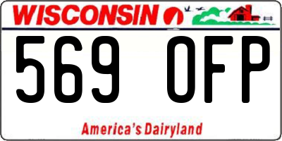 WI license plate 569OFP