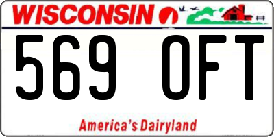 WI license plate 569OFT