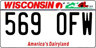 WI license plate 569OFW