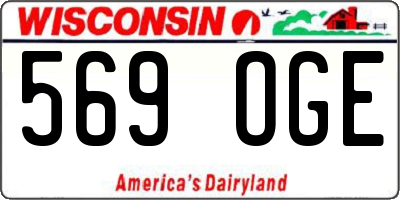 WI license plate 569OGE