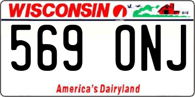 WI license plate 569ONJ